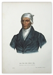 1872 McKenney & Hall Color Print -- Shawanese Indian Chief