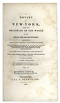''A History of New-York, From the Beginning of the World to the End of the Dutch Dynasty'' -- 1842 in 2 Volumes by Diedrich Knickerbocker