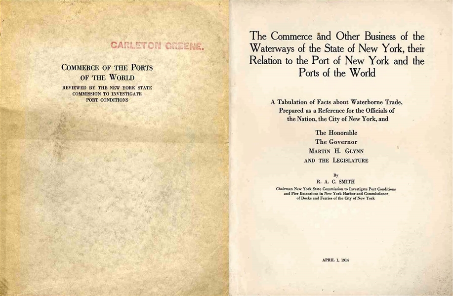 ''The Commerce and Other Business of the Waterways of the State of New York'' -- With Maps & Illustrations