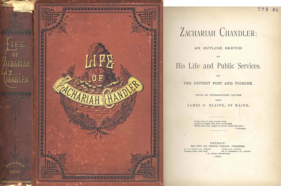 Detroit Newspaper Biography of Zachariah Chandler, Mayor of Detroit and U.S. Senator