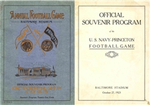 U.S. Navy vs. Princeton Football Program From 1923