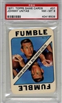 1971 Topps Game Card -- Johnny Unitas #37 -- PSA 8