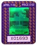Masters Golf Tournament 1994 Hologram Entry Badge -- Fine