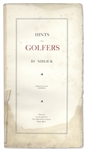 ''Hints to Golfers'' by Niblick -- Numbered 355 of 1,000