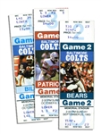 3 Unused 1983 Colts Tickets -- Colts Last Season in Baltimore -- Games 2, 3 & 4 (Bears, Patriots, Bills) -- 1.5 x 5 -- Fine