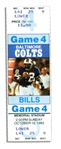 3 Unused 1983 Colts Tickets -- Colts' Last Season in Baltimore -- Games 2, 3 & 4 (Bears, Patriots, Bills) -- 1.5'' x 5'' -- Fine