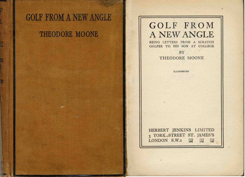 Early Golf Book -- ''Golf From a New Angle'' by Theodore Moone -- 1934