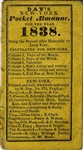 Pocket-Sized 2 x 3.5 Days New York 1838 Almanac -- Filled With Interesting Details of the Year -- Very Good