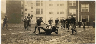 1916 Evansville, Indiana High School Football Action Photograph -- 13 x 6 -- Mild Edge Wear & Sunning, Very Good