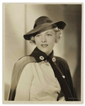 1936 Joan Fontaine Photo for The Man Who Sold Himself -- Verso Stamped by Ernest A. Bachrach -- 8 x 10 -- Creasing, Very Good