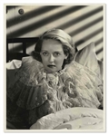 1935 Bette Davis Photo From Dangerous -- Stamped by Photographer Bert Six to Verso -- 8 x 10 -- Crease to Corner, Very Good