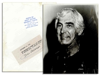 Unpublished Photo of John DeLorean in 1985 as a Free Man -- 7 x 9 Glossy -- With Backmark by Photographer Steve Granitz -- Very Good