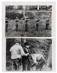 Two WWII Photographs Showing the Execution of Nazi Spy Richard Jarczyk