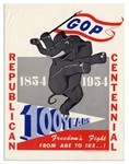 Lot of President Eisenhower Campaign Memorabilia From 1952-1954 -- Includes Centennial Celebration of Republication Party, ''From Abe to Ike!''