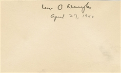 Supreme Court Justice William O. Douglas Signature