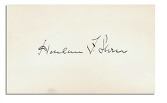Harlan F. Stone Signature -- Chief Justice of the Supreme Court -- Signed on 5 x 3 Card -- Near Fine