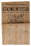 Lot of Three Pittsburgh Pirates Newspapers From Their World Series Wins -- 1960, 1971 & 1979