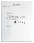General Mark Clark Typed Letter Signed Upon Citadel Stationery
