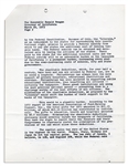 Walter O'Malley Autograph Note Signed Upon a Letter to Ronald Reagan -- ''...Calder Mackay at age 80 continues to be on the ball!''