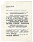 Walter O'Malley Autograph Note Signed Upon a Letter to Ronald Reagan -- ''...Calder Mackay at age 80 continues to be on the ball!''