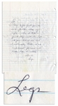 Running Back Elroy Crazylegs Hirsch Autograph Letter Signed -- Describing How He Got His Nickname: ...it looks like I wobble...Legs