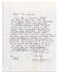 Running Back Elroy ''Crazylegs'' Hirsch Autograph Letter Signed -- Describing How He Got His Nickname: ''...it looks like I 'wobble'...Legs''