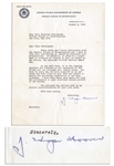 J. Edgar Hoover 1953 Typed Letter Signed -- On FBI Letterhead