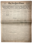 The New York Times From 29 August 1939 -- Berlin Finds Londons Stand Not Wholly Negative -- Three Days Before WWII