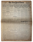 The New York Times From 30 August 1939 -- Berlin Hopeful For Peace -- Two Days Before WWII