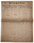 The New York Times From 6 September 1939 -- Germans Shell Warsaw & War Stocks Boom