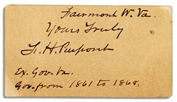 The Father of West Virginia, Francis Harrison Pierpont Signed Slip