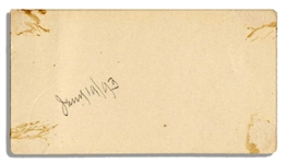 The ''Father of West Virginia,'' Francis Harrison Pierpont Signed Slip