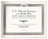 United States Pictorial History of WWI in Four Volumes -- ''U.S. Official Pictures of the World War Showing America's Participation''
