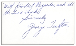 Football HOFer George Trafton Autograph Note Signed -- With Kindest Regards, and all the Good Luck. Sincerely / George Trafton