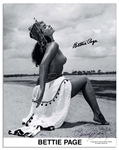 ''Queen of Pin-Ups'' Bettie Page 8'' x 10'' Risque Signed Photo -- Also Signed by Photographer Bunny Yeager