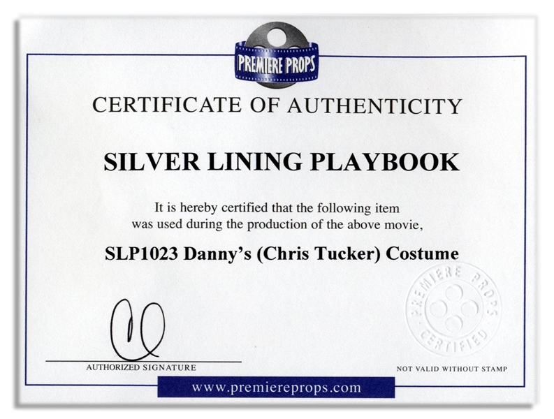 Chris Tucker Shirt From the 2012 Acclaimed Indie Film ''Silver Linings Playbook''