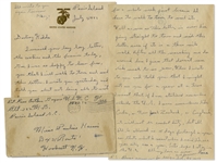 Rene Gagnon 1943 Autograph Letter Signed -- ...if I am stationed somewhere outside the U.S...like Cuba, or New Zealand, or England...Lets hope I stay in the U.S....