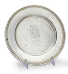 Frank Sinatra Sterling Silver Plate, Engraved With Franks Initials -- Gifted by Sinatra to Milton Berle