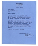 Ray Harryausen Typed Letter Signed -- ''...whether he can find an outlet for his creative artistry...''