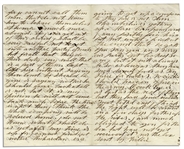 3rd Massachusetts Letter -- ''...it was as hot as 2 hells here...I think they are trying to kill our regiment...our party got licked...it will always be so as long as they have such damn fools...''