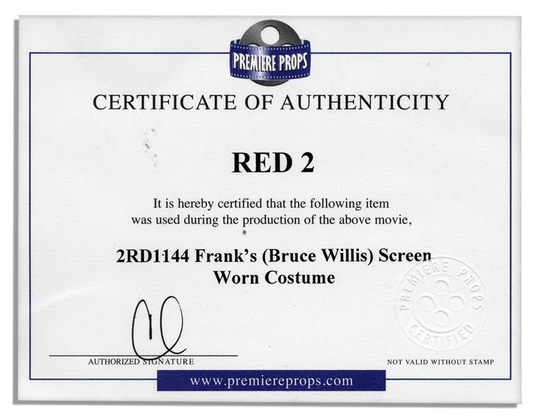 Bruce Willis Screen-Worn Wardrobe From ''Red 2''