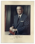 J. Edgar Hoover Signed Photo Display