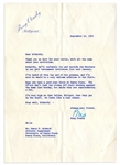 Bing Crosby Typed Letter Signed -- ''...I've heard of this boy and his prowess...'' -- 1965