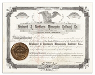 John S. Pillsbury Signed Stock Certificate