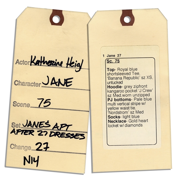 Katherine Heigl Screen-Worn Wardrobe From Her Hit Romantic Comedy ''27 Dresses''