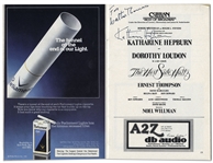 Katharine Hepburn ''West Side Waltz'' Program Signed -- From Her Tony Award-Nominated Performance