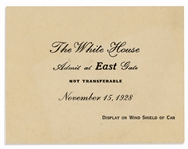 Calvin Coolidge Invitation to Dinner at the White House