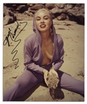 Lot of 5 Jeanne Carmen 8'' x 10'' Glossy Photos Signed -- Fine