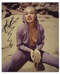Lot of 5 Jeanne Carmen 8'' x 10'' Glossy Photos Signed -- Fine
