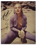 Lot of 5 Jeanne Carmen 8'' x 10'' Glossy Photos Signed -- Fine